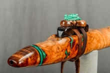 Black Oak Burl Native American Flute, Minor, Mid G-4, #N25F